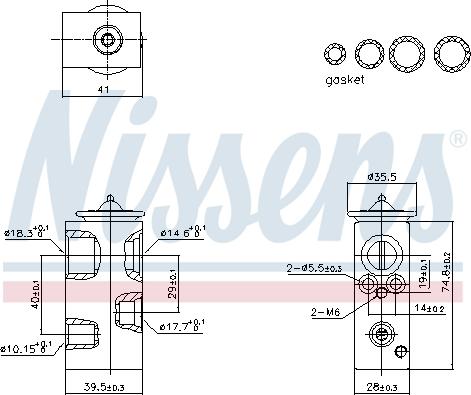 Nissens 999450 - Расширительный клапан, кондиционер autosila-amz.com