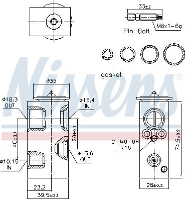 Nissens 999342 - Расширительный клапан кондиционера IVECO DAILY IV, DAILY V, DAILY VI ABARTH 500 / 595 / 695, 500C / autosila-amz.com