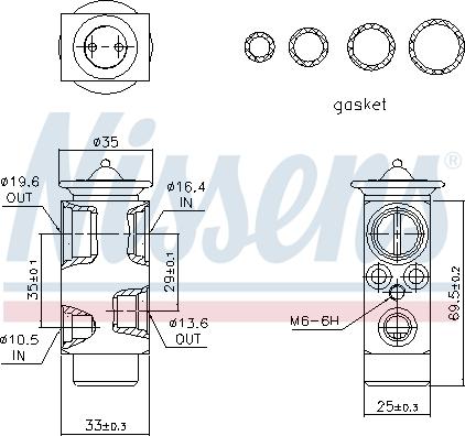 Nissens 999324 - Расширительный клапан, кондиционер autosila-amz.com