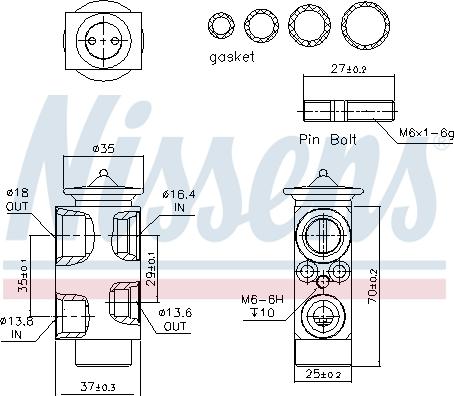 Nissens 999251 - Расширительный клапан, кондиционер autosila-amz.com