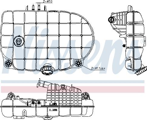 Nissens 996088 - Компенсационный бак, охлаждающая жидкость autosila-amz.com