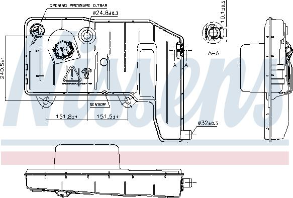 Nissens 996027 - Бачок расширительный IVECO STRALIS (02-) 190S31 autosila-amz.com