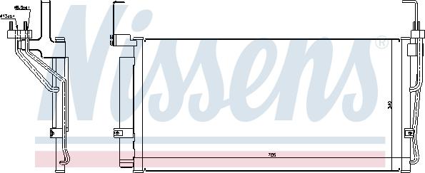 Nissens  94451 - HY5084=GR905505 [9760626000] !радиатор конд.\ Hyundai Santa Fe 2.0/2.4 01> autosila-amz.com