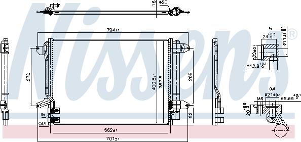 Nissens 940907 - Конденсатор кондиционера autosila-amz.com