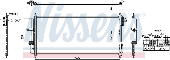 Nissens 940911 - Конденсатор кондиционера autosila-amz.com