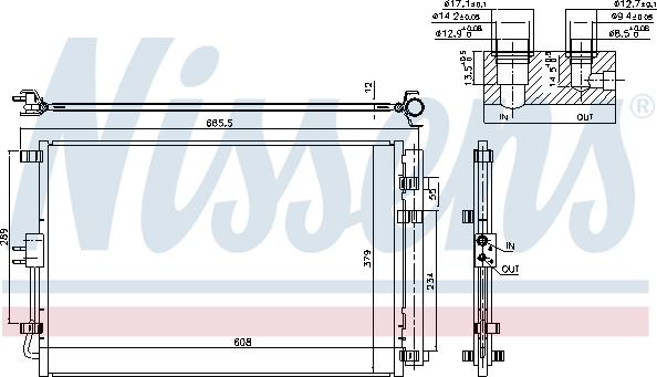 Nissens 940599 - Конденсатор кондиционера autosila-amz.com