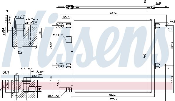 Nissens 940541 - Конденсатор кондиционера autosila-amz.com