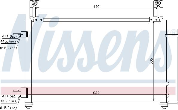 Nissens  940009 - AVA DW5081=NS940009 [96591582] !радиатор конд.\ Chevrolet Matiz 0.8-1.0 05> autosila-amz.com