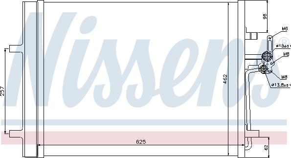 Nissens 940088 - Конденсатор кондиционера autosila-amz.com