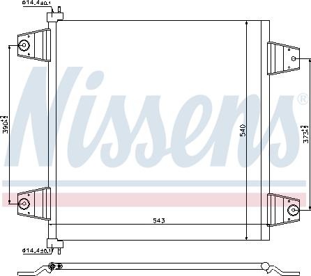 Nissens 940031 - Радиатор кондиционера DAF XF 105 05- autosila-amz.com