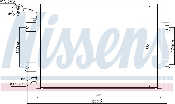 Nissens 940077 - Конденсатор кондиционера autosila-amz.com