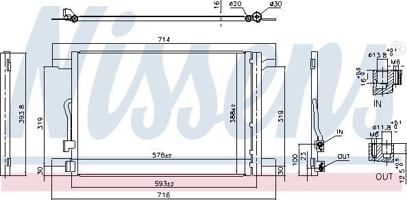 Nissens 940870 - Конденсатор кондиционера autosila-amz.com