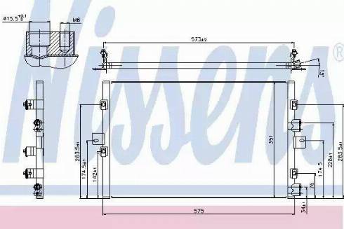 Nissens 940307 - Конденсатор кондиционера autosila-amz.com