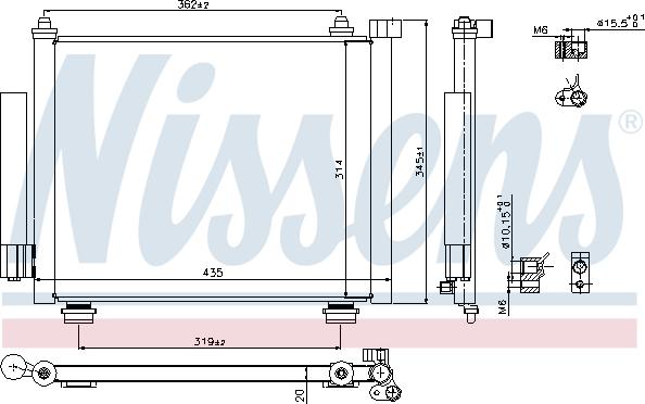 Nissens 940315 - Конденсатор кондиционера autosila-amz.com