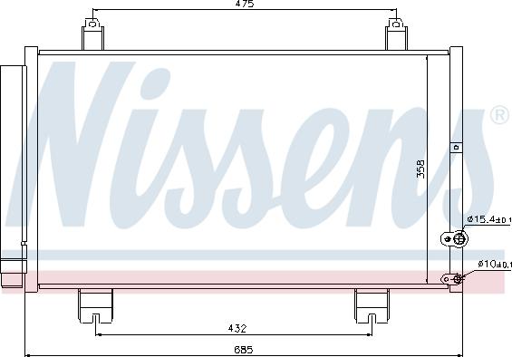 Nissens 940261 - Радиатор кондиционера LEXUS GS300   05- autosila-amz.com