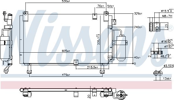 Nissens 941153 - Конденсатор кондиционера autosila-amz.com