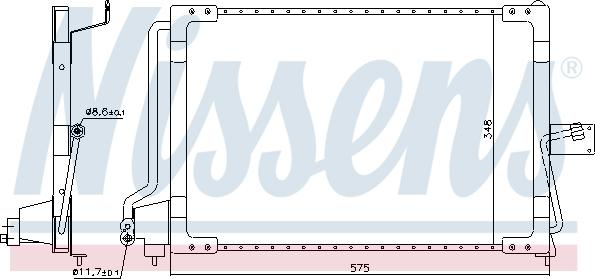 Nissens 94117 - Радиатор кондиционера OPEL ASTRA             91-97 autosila-amz.com