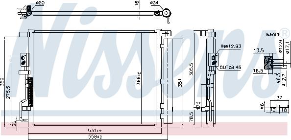 Nissens 941290 - Конденсатор кондиционера autosila-amz.com