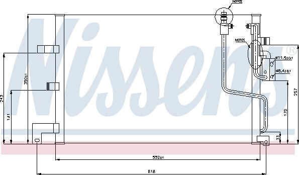 Nissens 94259 - Конденсатор кондиционера autosila-amz.com