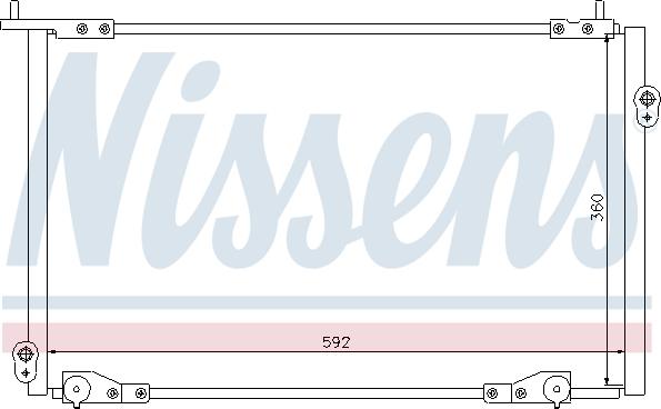 Nissens 94736 - AVA HD5105=GR925441 [80110S1AG01] !радиатор кондиционера\ Honda Accord 1.6-2.3 97-02 autosila-amz.com