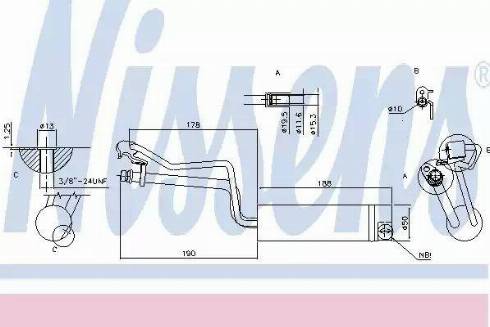 Nissens 95495 - Осушитель, кондиционер autosila-amz.com