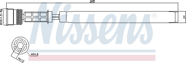 Nissens 95458 - Осушитель кондиционера GM ASTRA J/CRUZE 09- 1.4-2.8/1.3TD-2.0TD autosila-amz.com