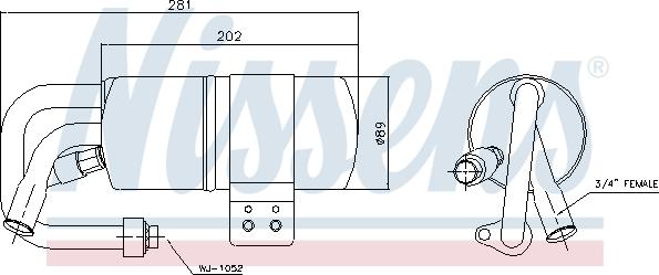 Nissens 95505 - Осушитель FORD FUSION (CBK) (02-) 1.6 TDCi autosila-amz.com