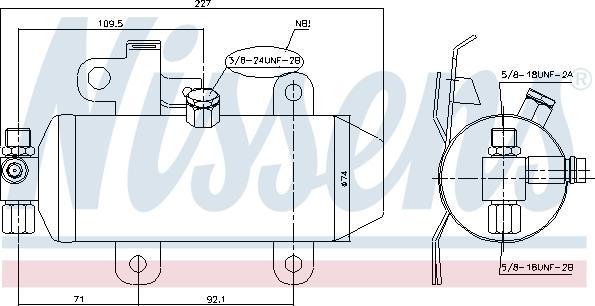 Nissens 95604 - Осушитель кондиционера, NISSENS autosila-amz.com