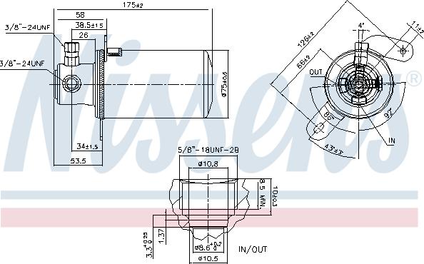 Nissens 95078 - Осушитель MERCEDES 202 C-CLASS  93- autosila-amz.com