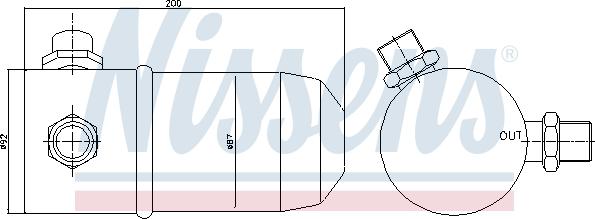 Nissens 95392 - Осушитель, кондиционер autosila-amz.com