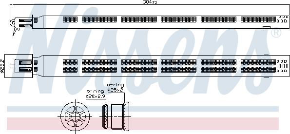Nissens 95745 - Осушитель, кондиционер autosila-amz.com
