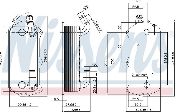 Nissens 90916 - Масляный радиатор, двигательное масло autosila-amz.com