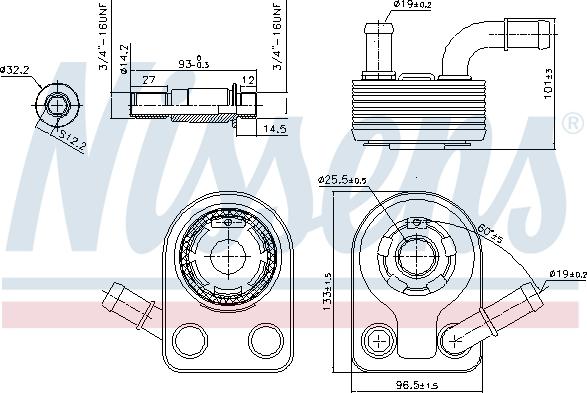 Nissens 90972 - Радиатор масляный FORD FOCUS III (CB8, CEW) (11-) 1.6 Flexifuel autosila-amz.com