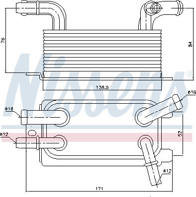 Nissens 90642 - Радиатор масляный VOLVO C30, S40, V50  04- autosila-amz.com