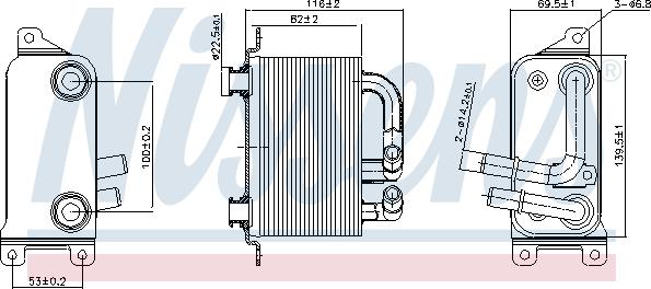 Nissens 90833 - Масляный радиатор BMW 5 (E60), 5 (E61), 6 (E63), 6 (E64), 7 (E65, E66, E67) 2.0-4.8 09.04-12.10 autosila-amz.com