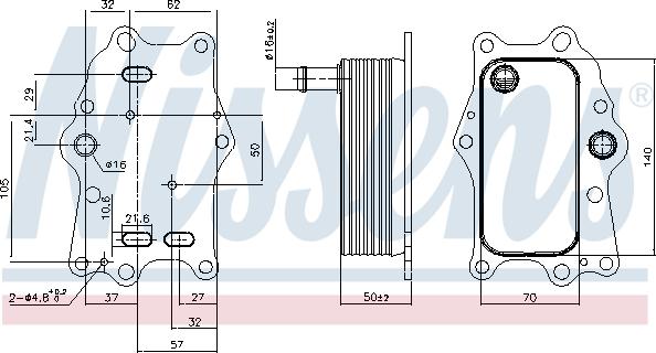 Nissens 91165 - Масляный радиатор CHEVROLET CAPTIVA, CRUZE, ORLANDO OPEL ANTARA A 2.0D/2.2D 08.10- autosila-amz.com