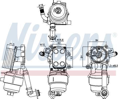 Nissens 91340 - Масляный радиатор, двигательное масло autosila-amz.com