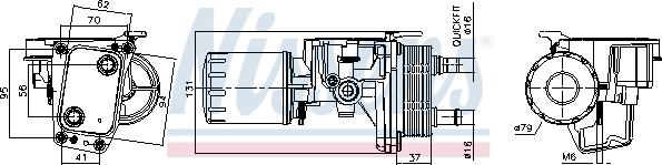 Nissens 91337 - Масляный радиатор, двигательное масло autosila-amz.com