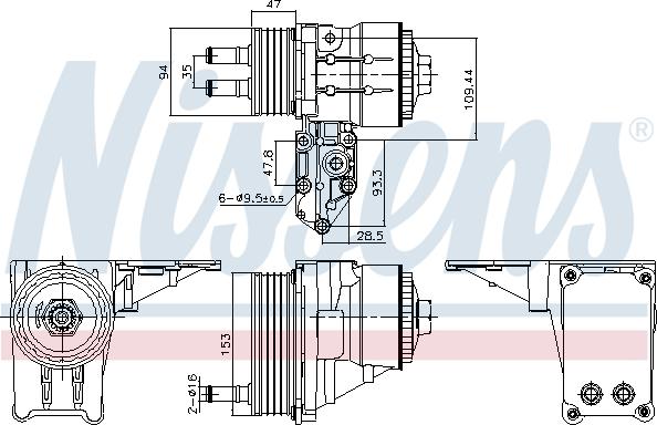 Nissens 91328 - Масляный радиатор, двигательное масло autosila-amz.com