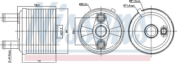 Nissens 91267 - Масляный радиатор, автоматическая коробка передач autosila-amz.com