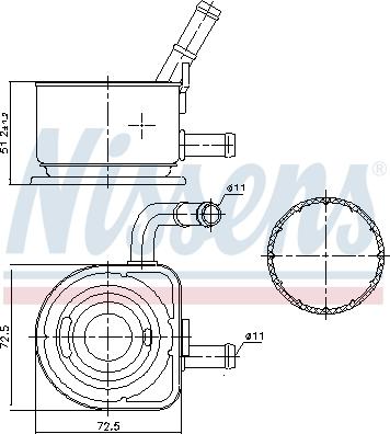 Nissens 91230 - Масляный радиатор, двигательное масло autosila-amz.com