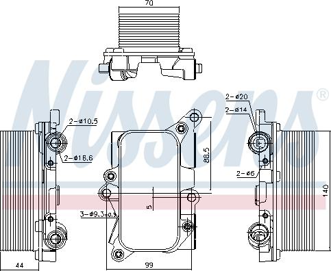 Nissens 91226 - Радиатор масляный VW-TOURREG     10- autosila-amz.com