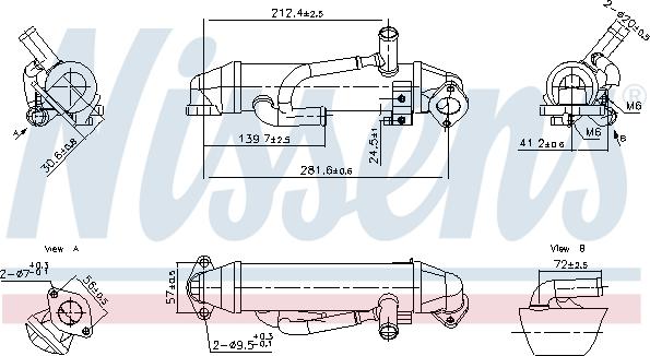 Nissens 989456 - Радиатор, рециркуляция ОГ autosila-amz.com