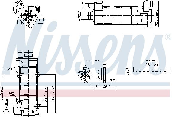 Nissens 989458 - Радиатор, рециркуляция ОГ autosila-amz.com