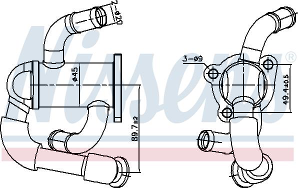 Nissens 989433 - Радиатор, рециркуляция ОГ autosila-amz.com