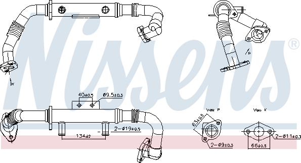 Nissens 989428 - Радиатор, рециркуляция ОГ autosila-amz.com