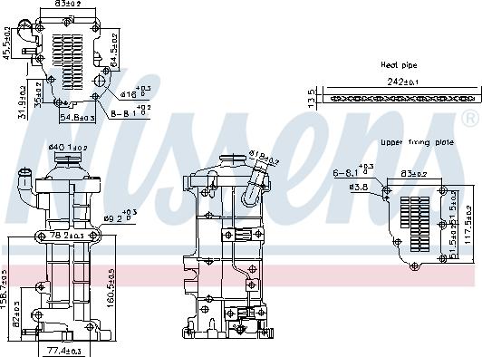 Nissens 989503 - Радиатор, рециркуляция ОГ autosila-amz.com