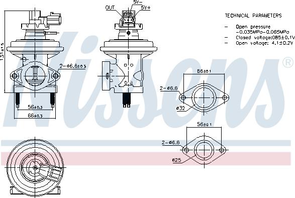 Nissens 98474 - Клапан возврата ОГ autosila-amz.com