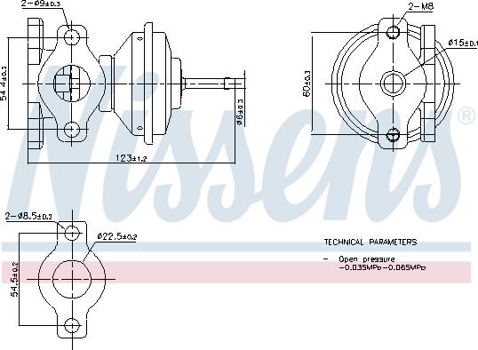 Nissens 98471 - Клапан возврата ОГ autosila-amz.com