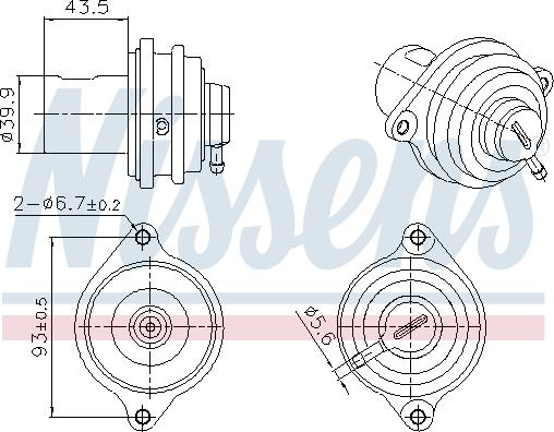 Nissens 98472 - Клапан возврата ОГ autosila-amz.com